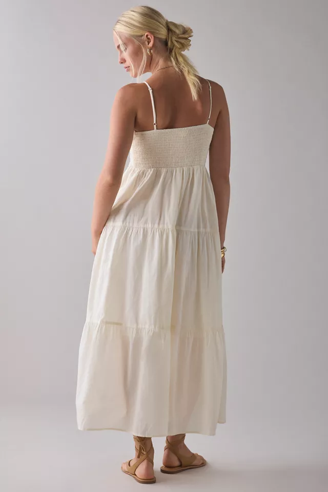 Bdg Urban Outfitters Kimchi Blue Serafina Lace Trim Tiered Babydoll Maxi Dress