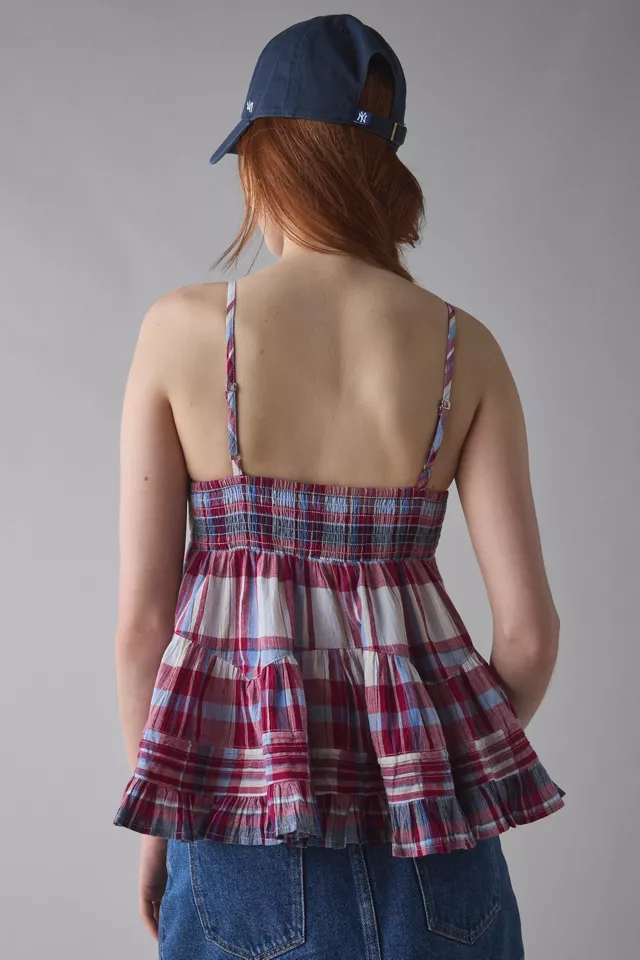 Bdg Urban Outfitters Kimchi Blue Tara Embroidered Cotton Babydoll Cami