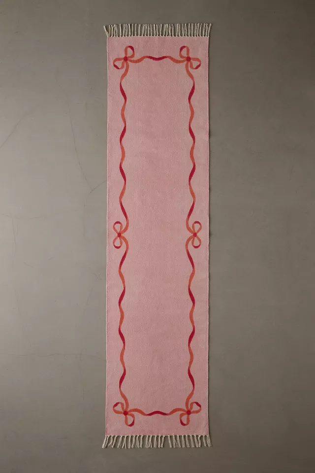 Bdg Urban Outfitters Lacey Bows Unbrushed Printed Rug