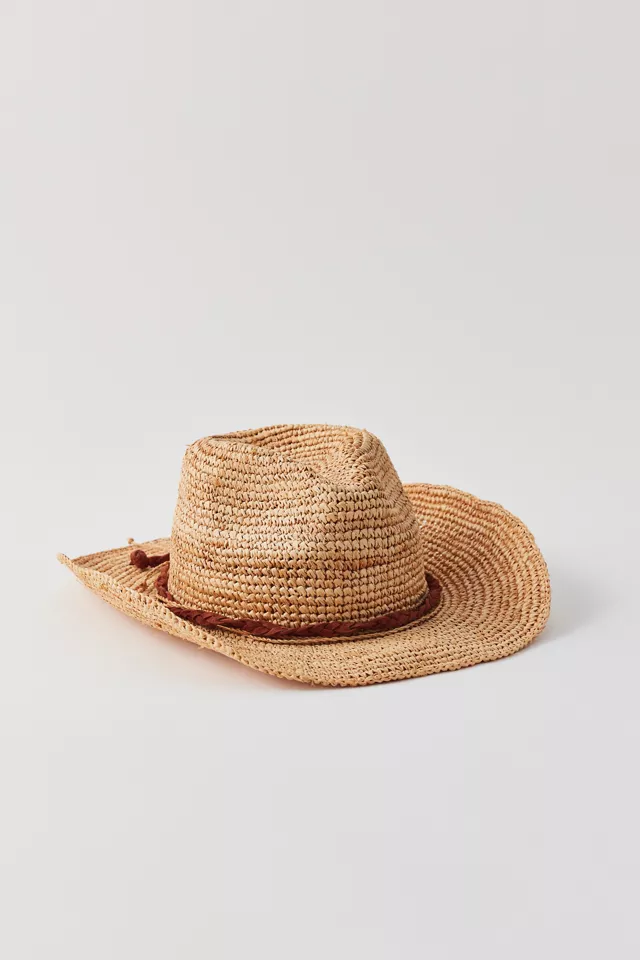 Bdg Urban Outfitters Millie Woven Raffia Cowboy Hat