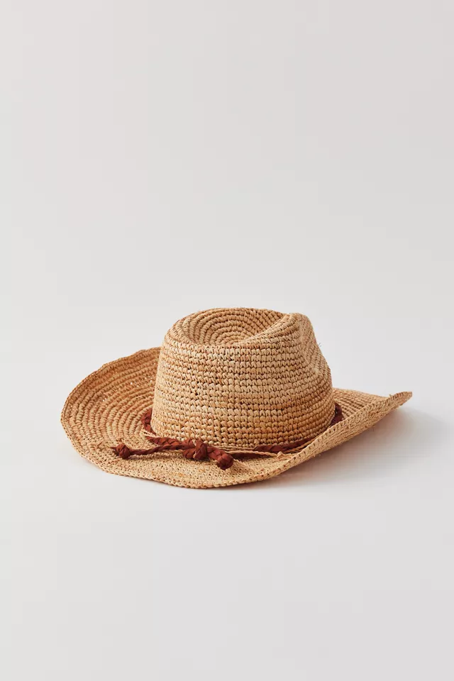 Bdg Urban Outfitters Millie Woven Raffia Cowboy Hat