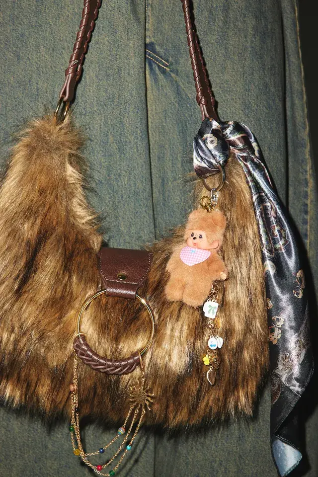 bdg urban outfitters Monchhichi Bearchichi Plushie Keychain