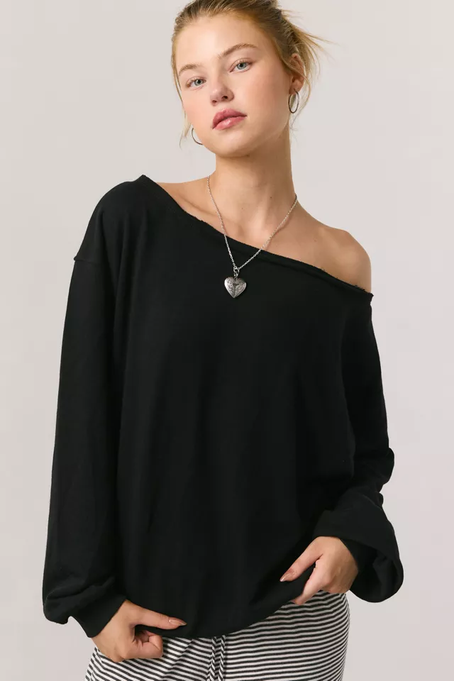 bdg urban outfitters Out From Under Ariana Oversized Off-The-Shoulder Sweatshirt