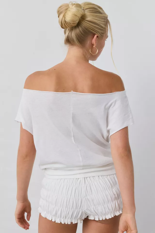 Bdg Urban Outfitters Out From Under Off-The-Shoulder Banded Hem Tee