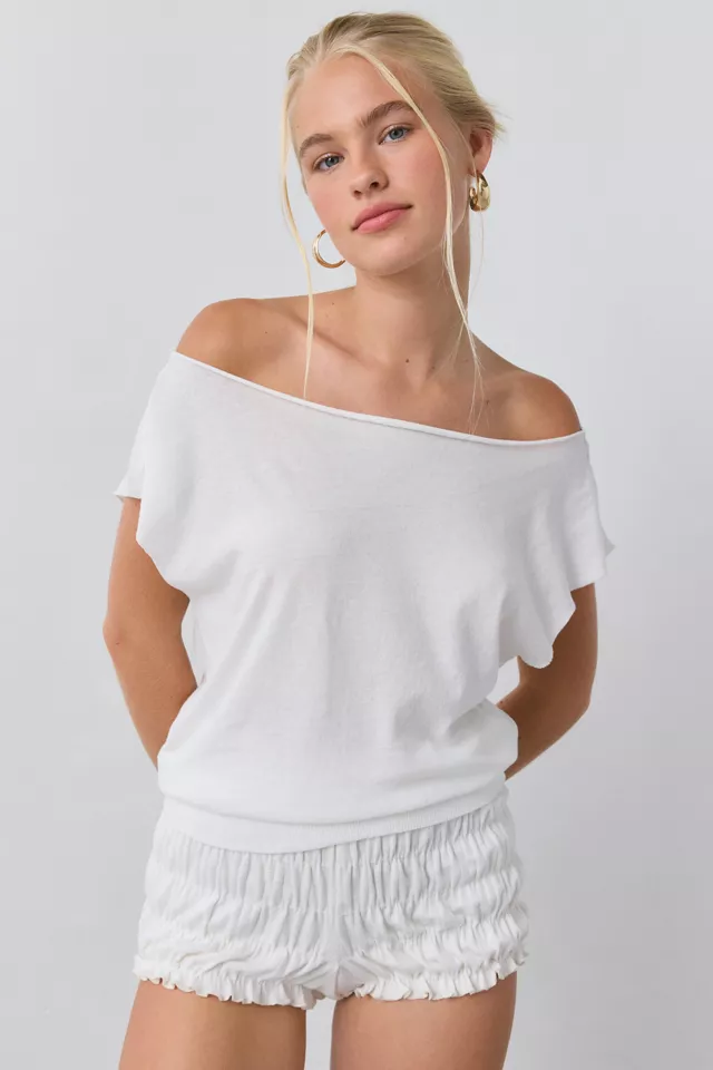 bdg urban outfitters Out From Under Off-The-Shoulder Banded Hem Tee