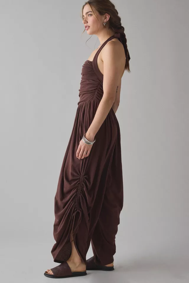 Bdg Urban Outfitters Out From Under Sunkissed Ruched Barrel Leg Jumpsuit