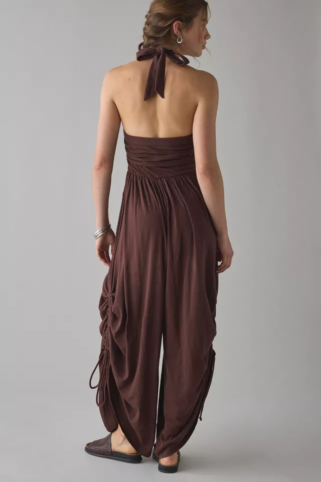 Bdg Urban Outfitters Out From Under Sunkissed Ruched Barrel Leg Jumpsuit