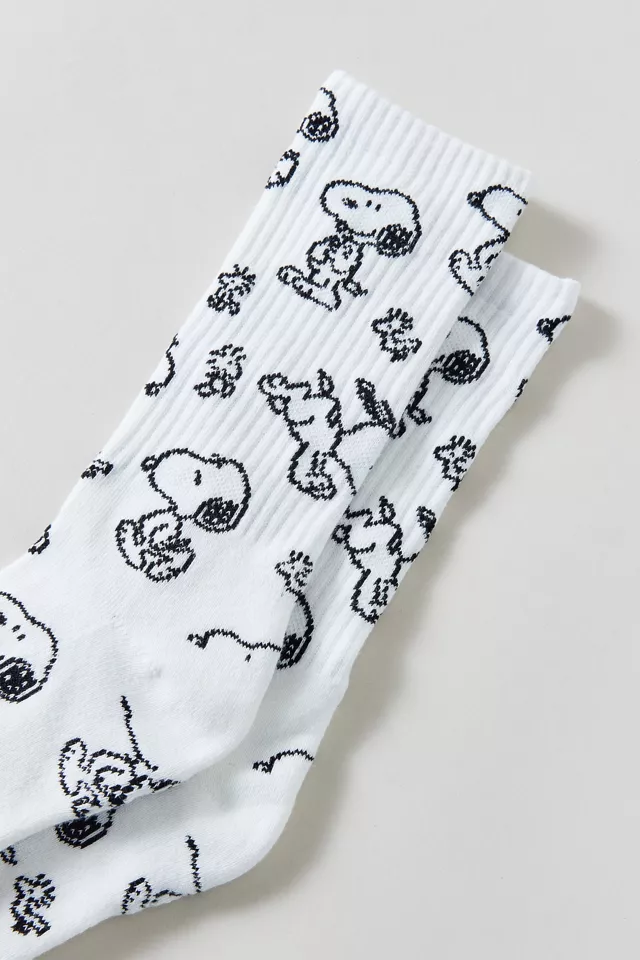 Bdg Urban Outfitters Peanuts Snoopy All Over Print Crew Sock