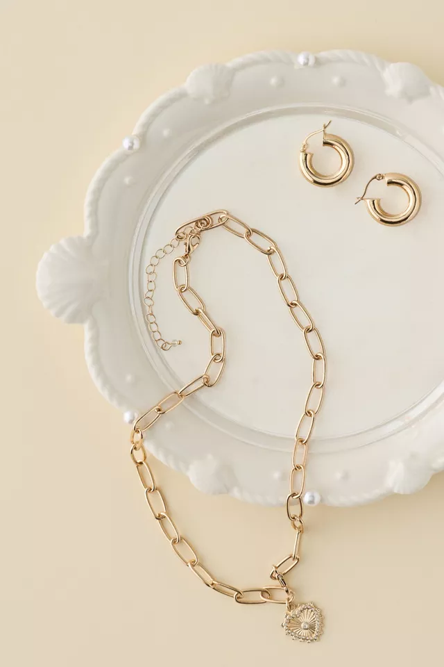 bdg urban outfitters Pearl Shell Ceramic Trinket Tray