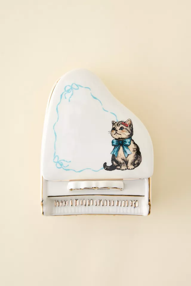 Bdg Urban Outfitters Piano Shaped Ceramic Trinket Box