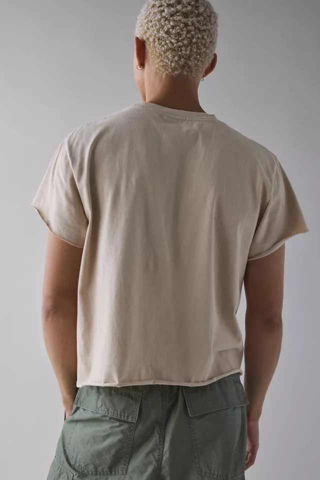Bdg Urban Outfitters ReMADE By UO Boxy Cropped Raw Cut Tee