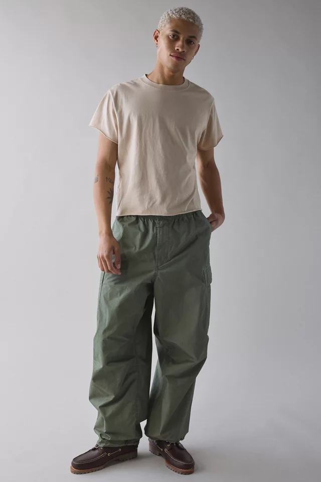 Bdg Urban Outfitters ReMADE By UO Boxy Cropped Raw Cut Tee