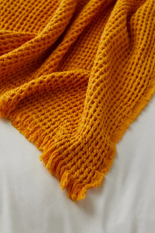 Bdg Urban Outfitters ReMADE By UO Remnants Recycled Waffle Throw Blanket