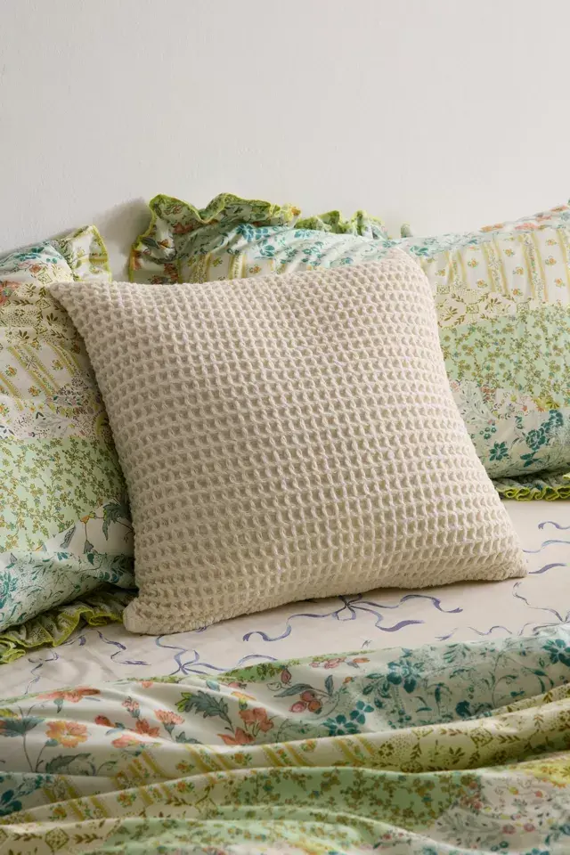 bdg urban outfitters ReMADE By UO Waffle Throw Pillow