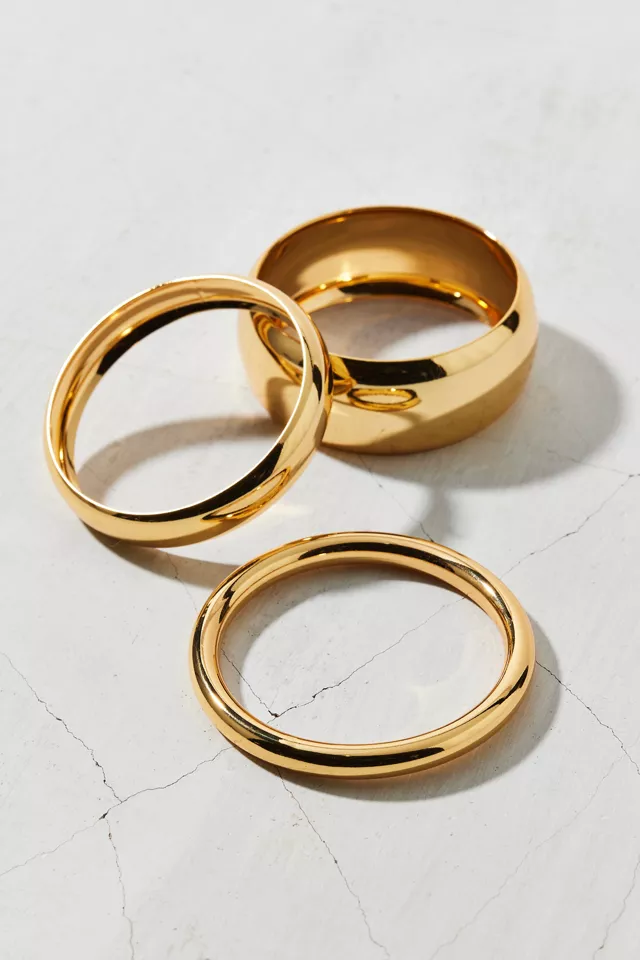 Bdg Urban Outfitters Statement Metal Bangle Bracelet Set