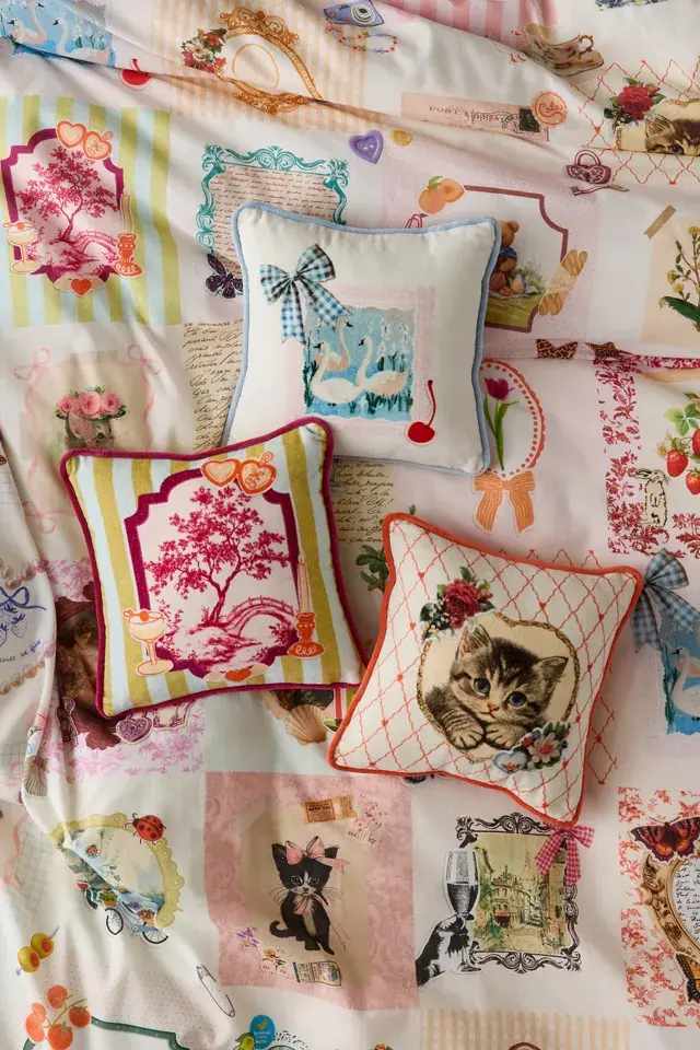 Bdg Urban Outfitters Thara Icon Mini Velvet Throw Pillow