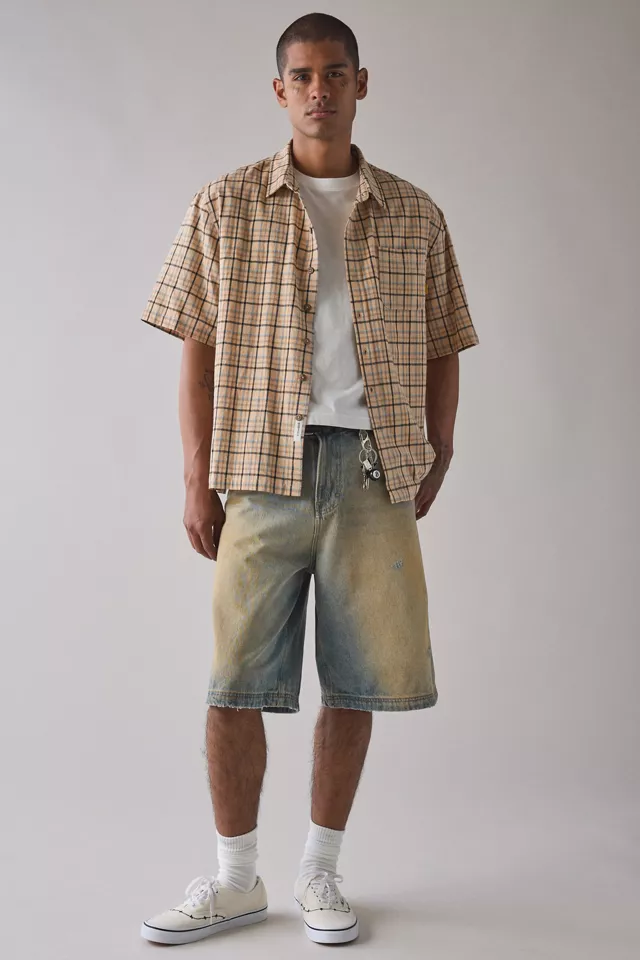 Bdg Urban Outfitters The Critical Slide Society Fred Plaid Short Sleeve Shirt