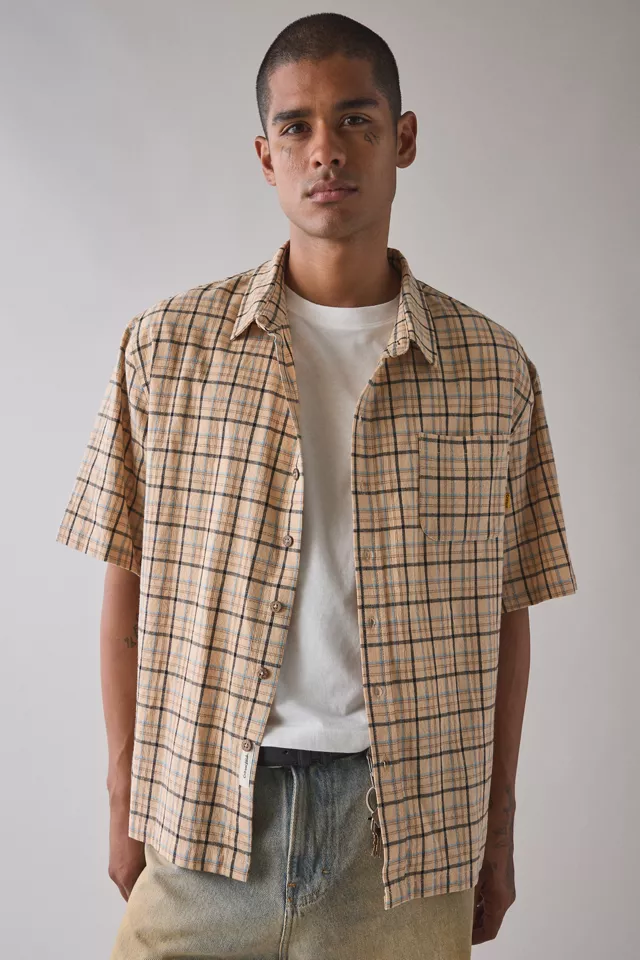 bdg urban outfitters The Critical Slide Society Fred Plaid Short Sleeve Shirt