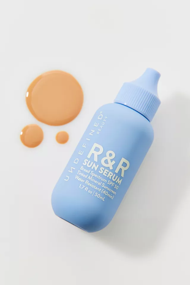 bdg urban outfitters Undefined Beauty R&R Sun Serum Broad Spectrum Tinted SPF 50 Mineral Sunscreen