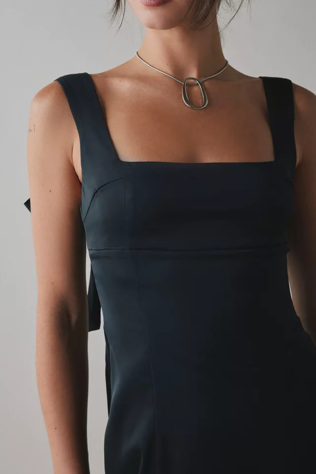 Bdg Urban Outfitters UO Bri Double Bow Satin Mini Dress