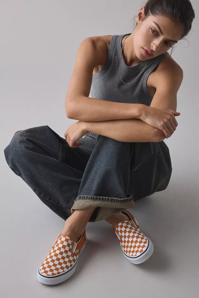 bdg urban outfitters Vans Women's Classic Checkerboard Slip-On Sneaker