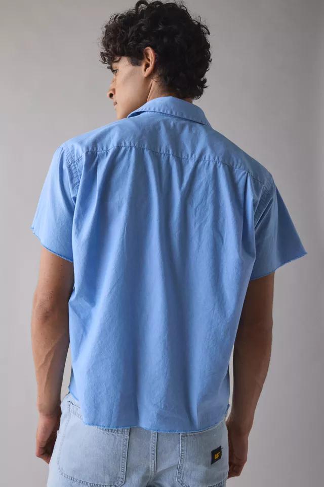 Bdg Urban Outfitters Vintage By UO Cropped Short Sleeve Oxford Shirt