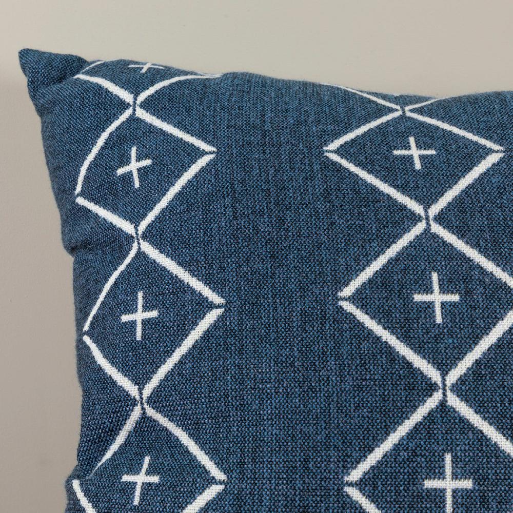 Be Home Alpaca Square Pillow Navy With Diamond & Plus