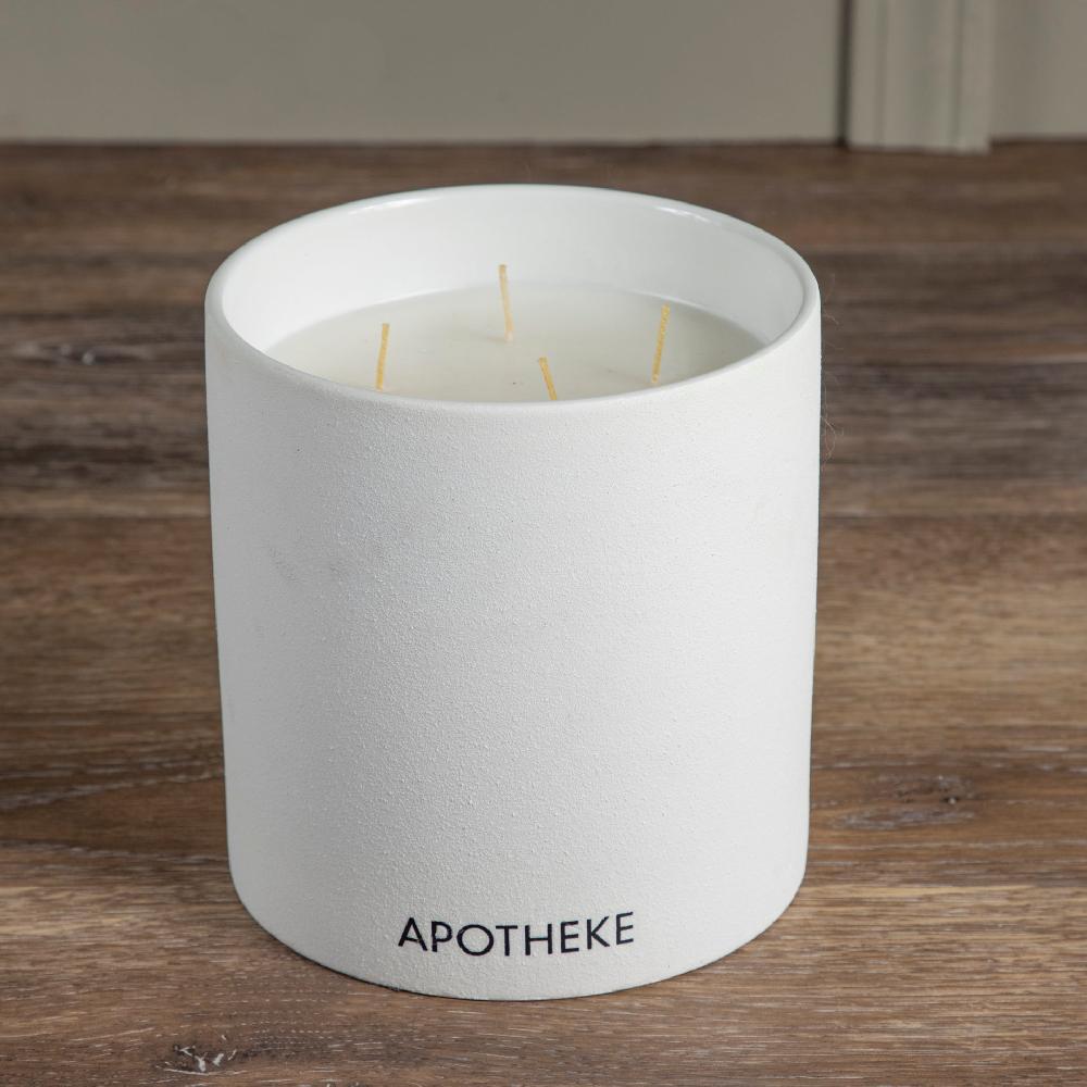 Be Home Apotheke Concrete 4-Wick Candle White Vetiver