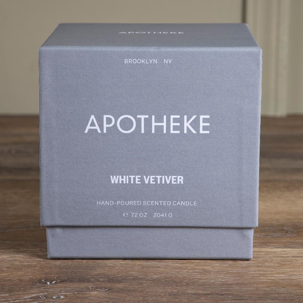 be home Apotheke Concrete 4-Wick Candle White Vetiver