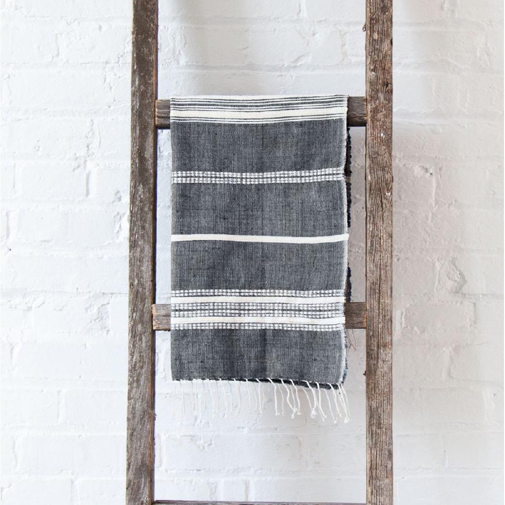 Be Home Aden Cotton Hand Towel Grey With Natural