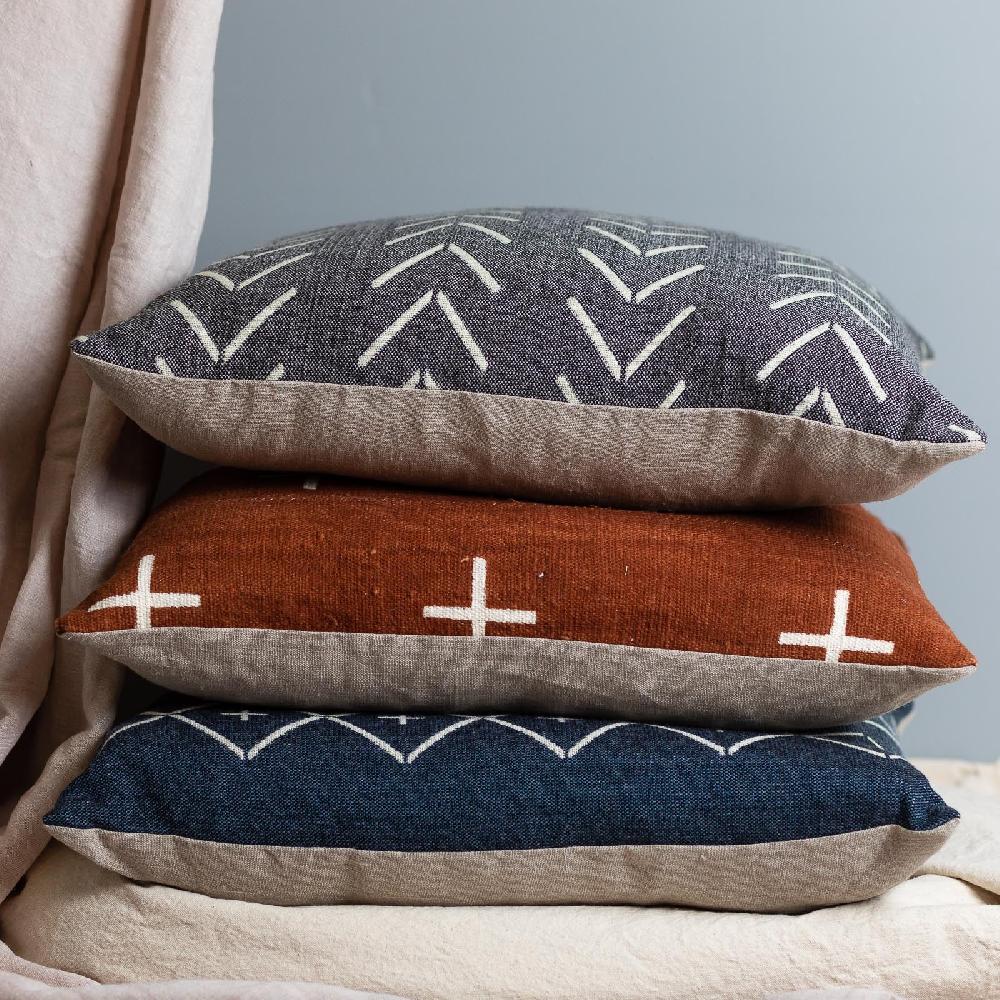 Be Home Alpaca Square Pillow Grey With Chevrons
