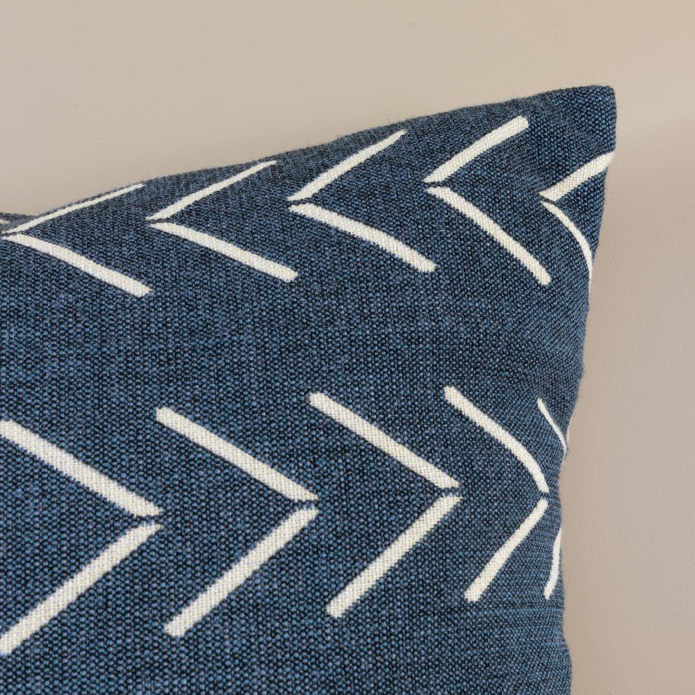 Be Home Alpaca Square Pillow Navy With Chevrons