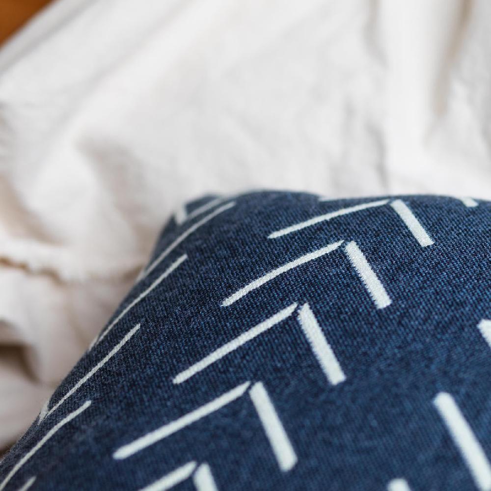 Be Home Alpaca Square Pillow Navy With Chevrons