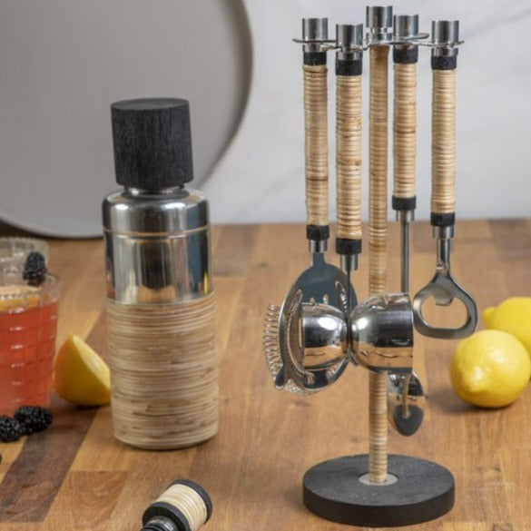 Be Home Arendal Rattan Hanging Bar Tool Set