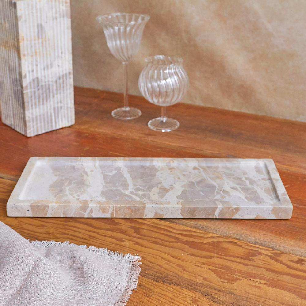 Be Home Ataca Marble Rectangular Tray