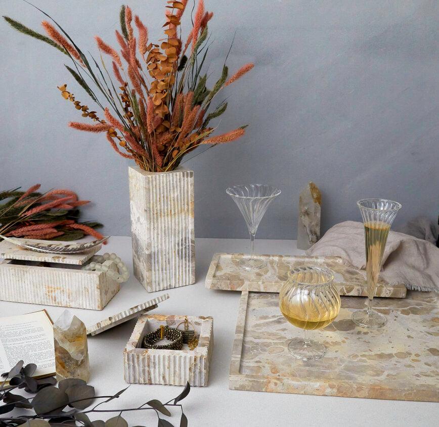 Be Home Ataca Marble Square Tray