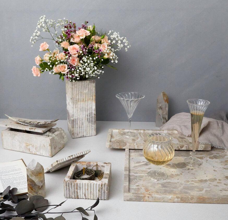 Be Home Ataca Marble Square Tray