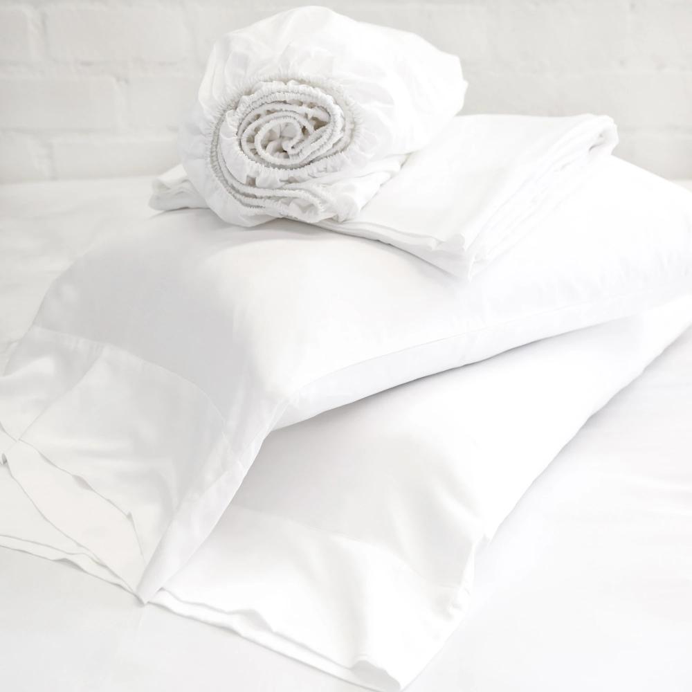 be home Bamboo King Sheet Set White