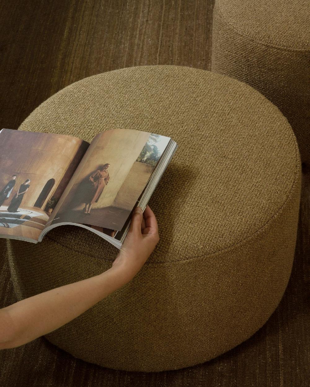 Be Home Barrow Pouf Ginger 23.5"