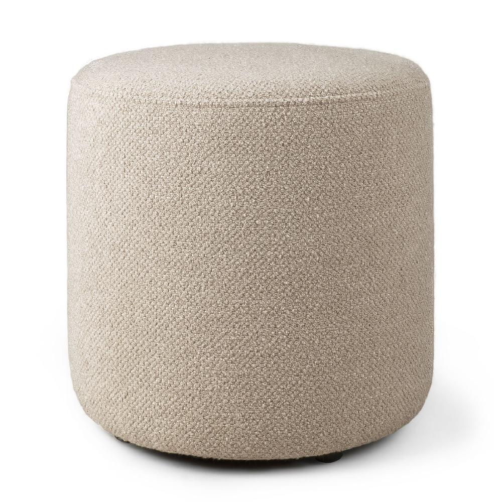 Be Home Barrow Pouf Off White 15.5"