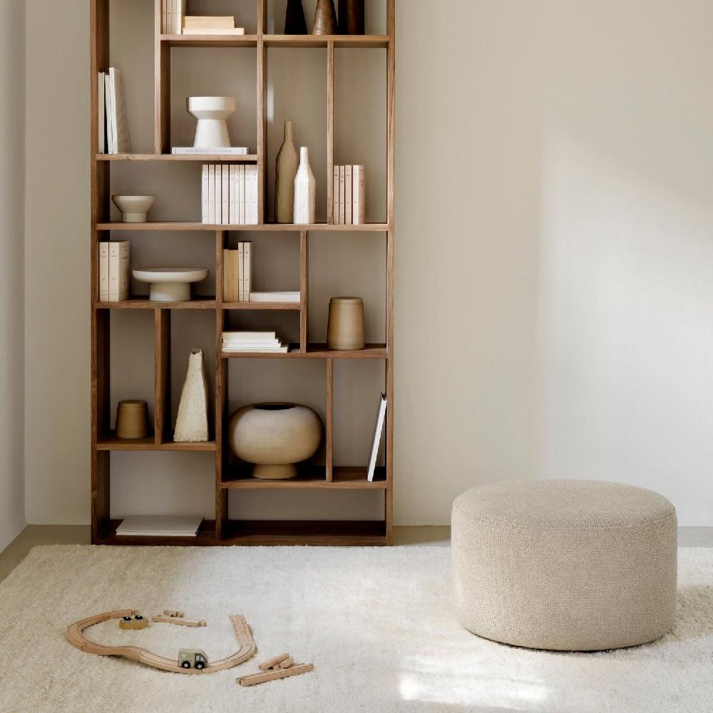 be home Barrow Pouf Off White 23.5"