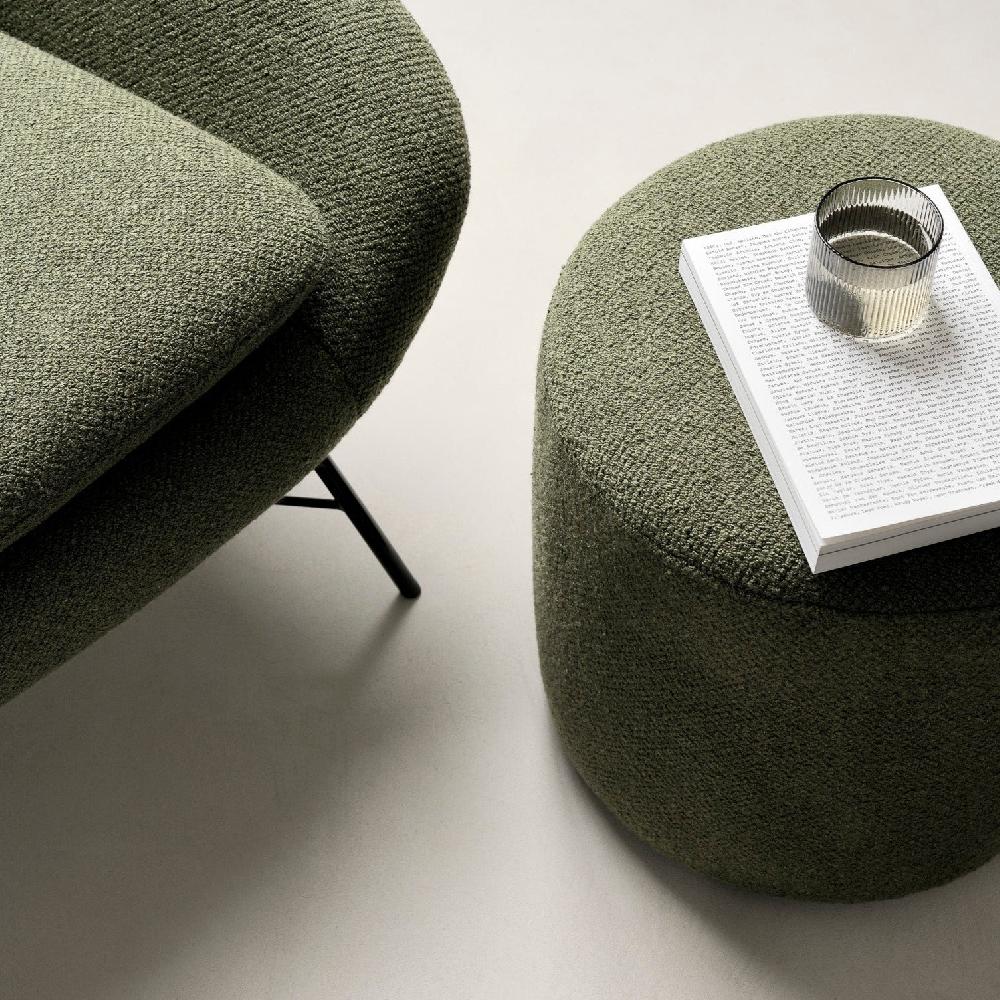 be home Barrow Pouf Pine Green 15.5"