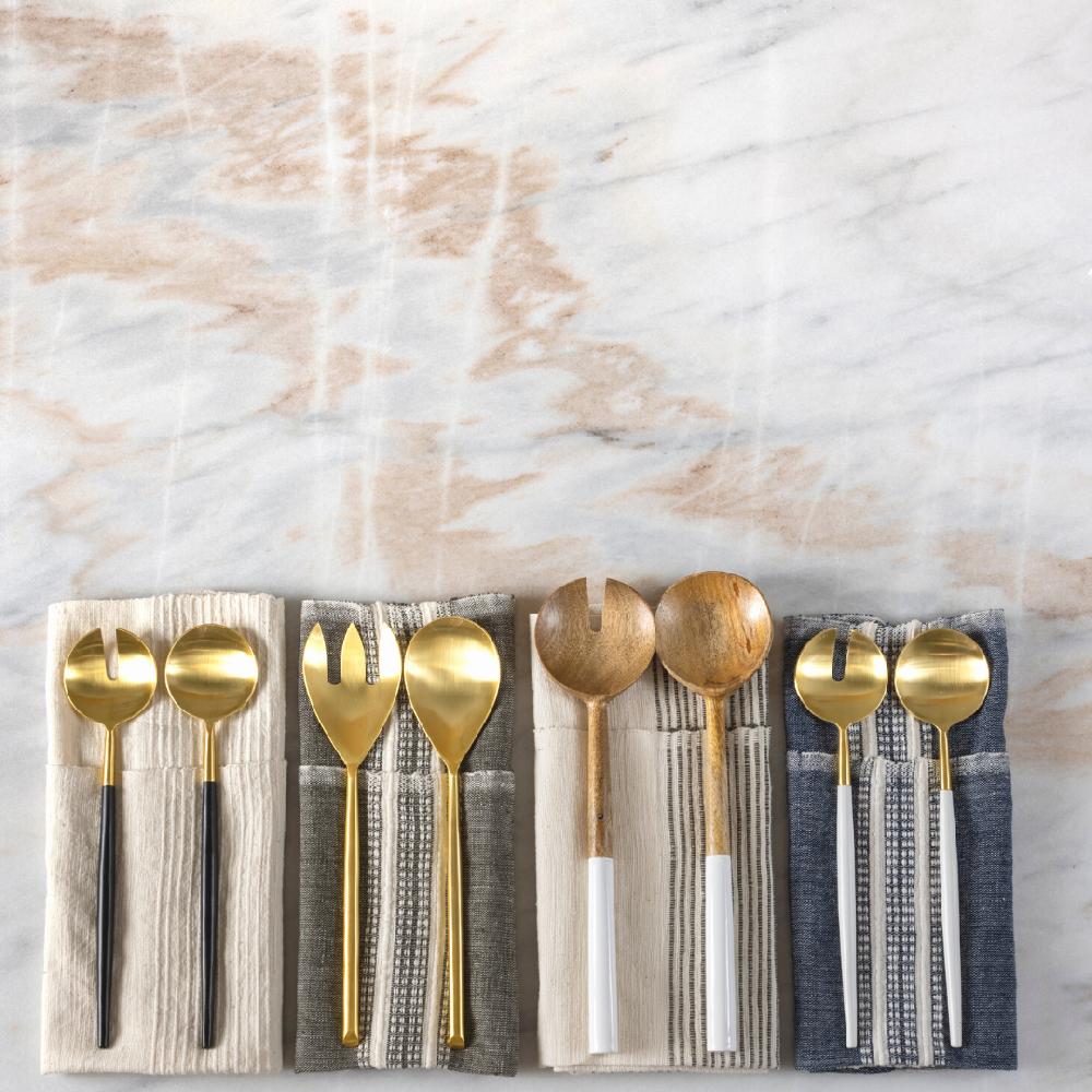 Be Home Black & Gold Serving Set