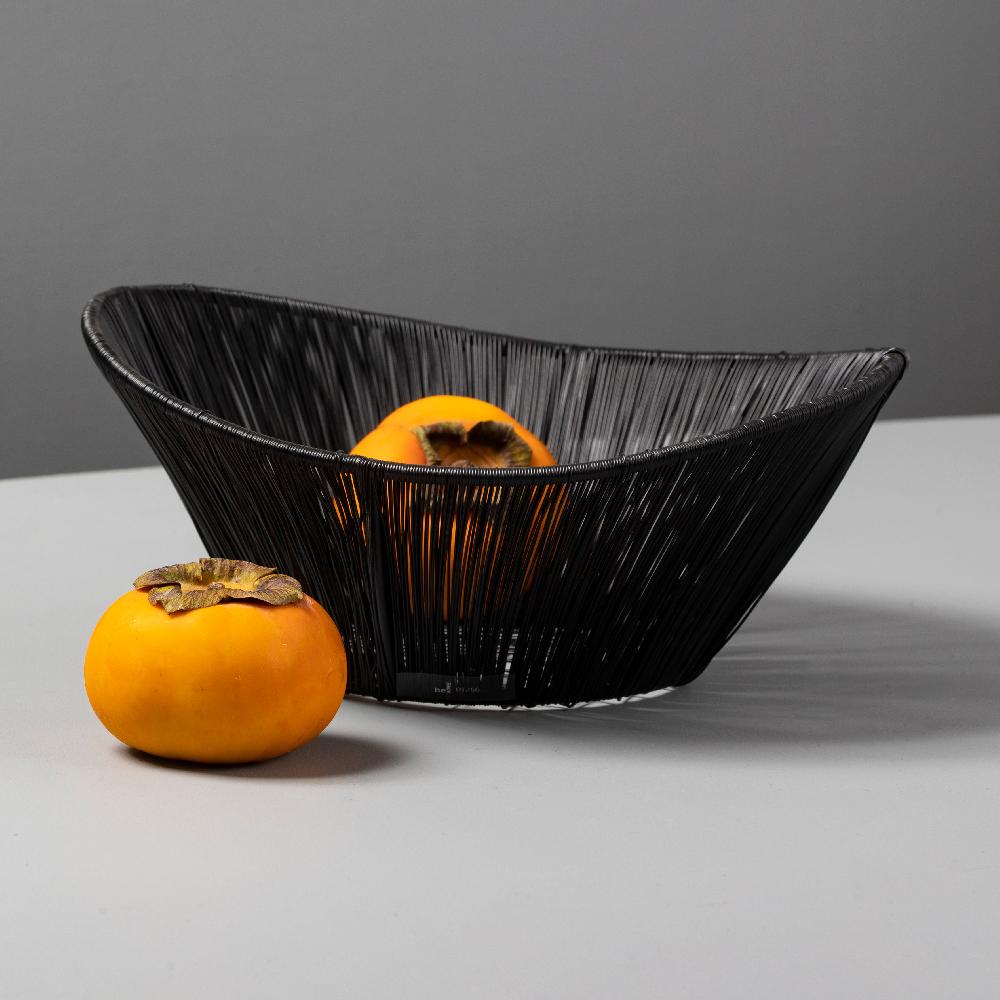Be Home Black Rhythm Wire Basket