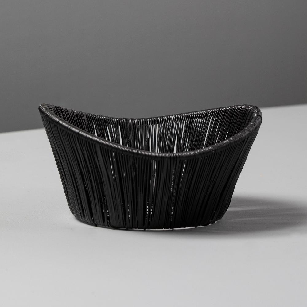 Be Home Black Rhythm Wire Basket Small