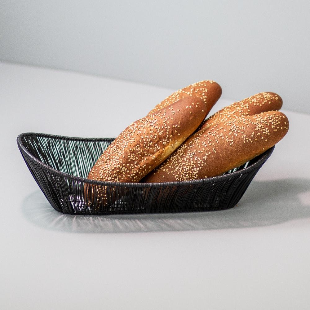 Be Home Black Rhythm Wire Oval Basket