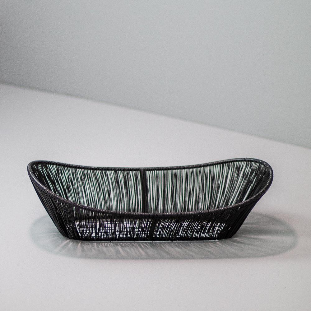 Be Home Black Rhythm Wire Oval Basket