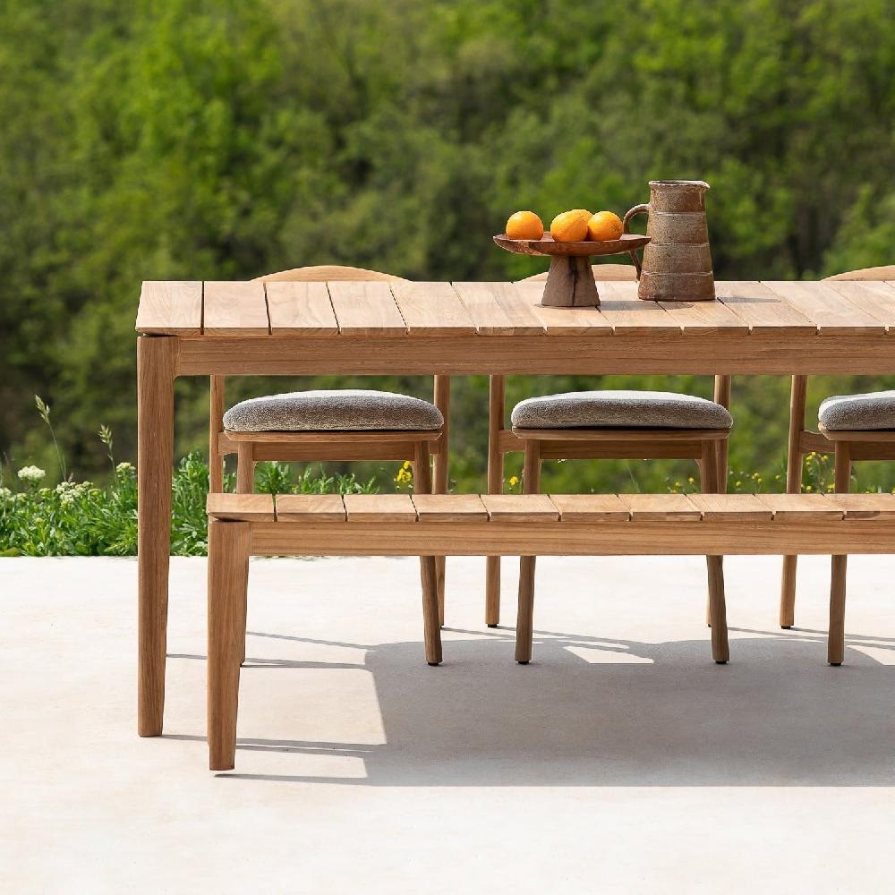 be home Bok outdoor bench frame - teak - 2+ seater