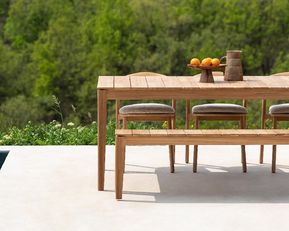 Be Home Bok Outdoor Bench Frame - Teak - 3+ Seater