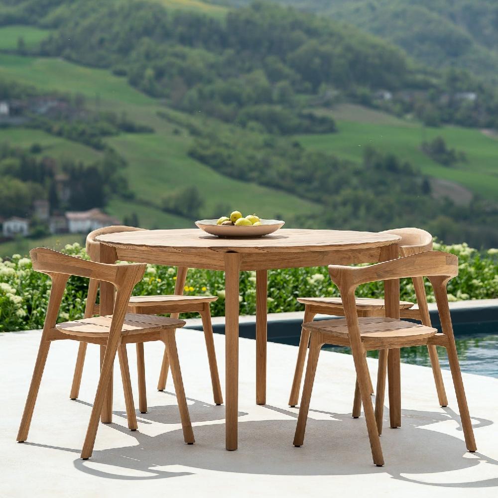 be home Bok Outdoor Solid Teak Round Dining Table